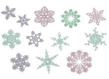 Stickserie - Snowflakes großes Set